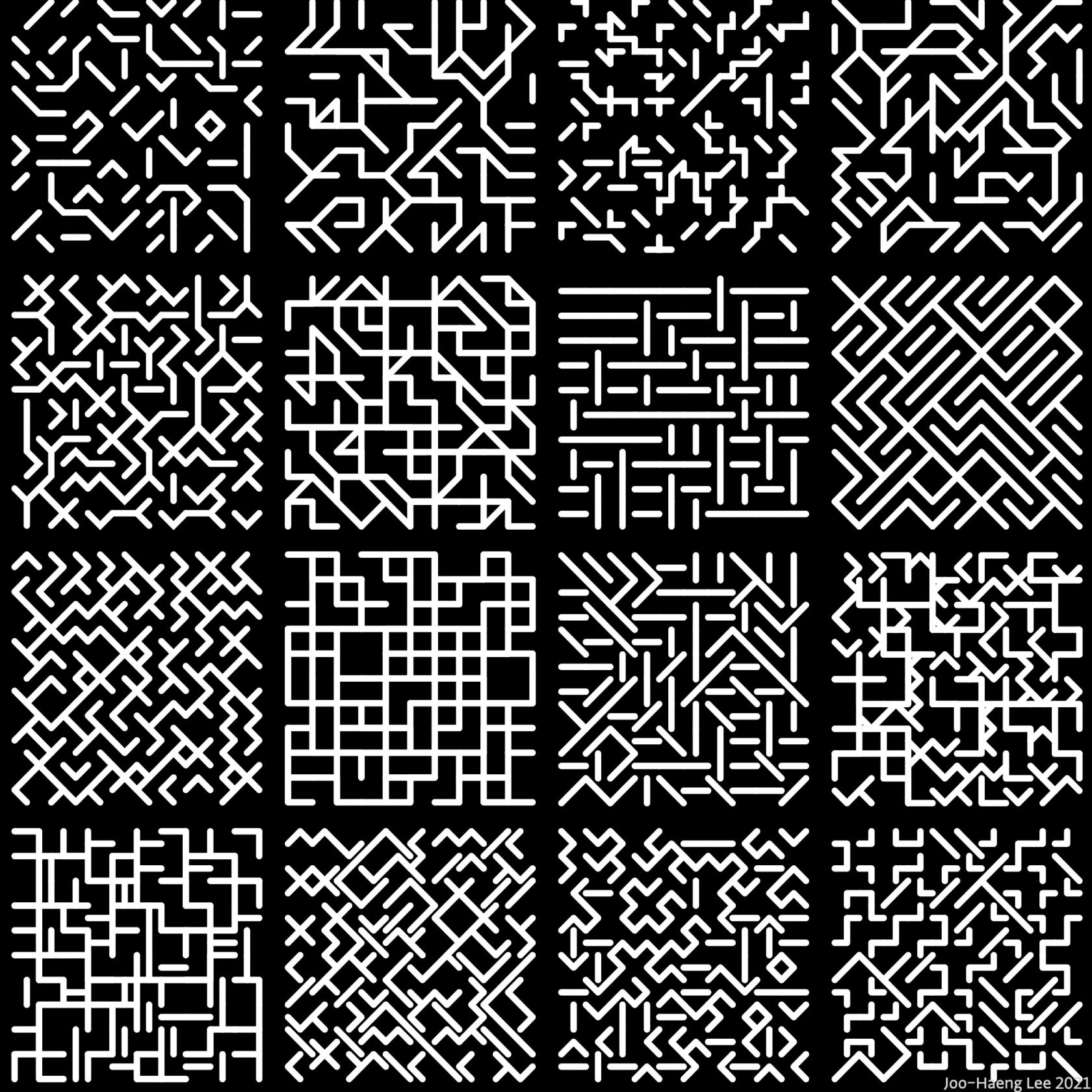 Line Grid — 16 Tribes