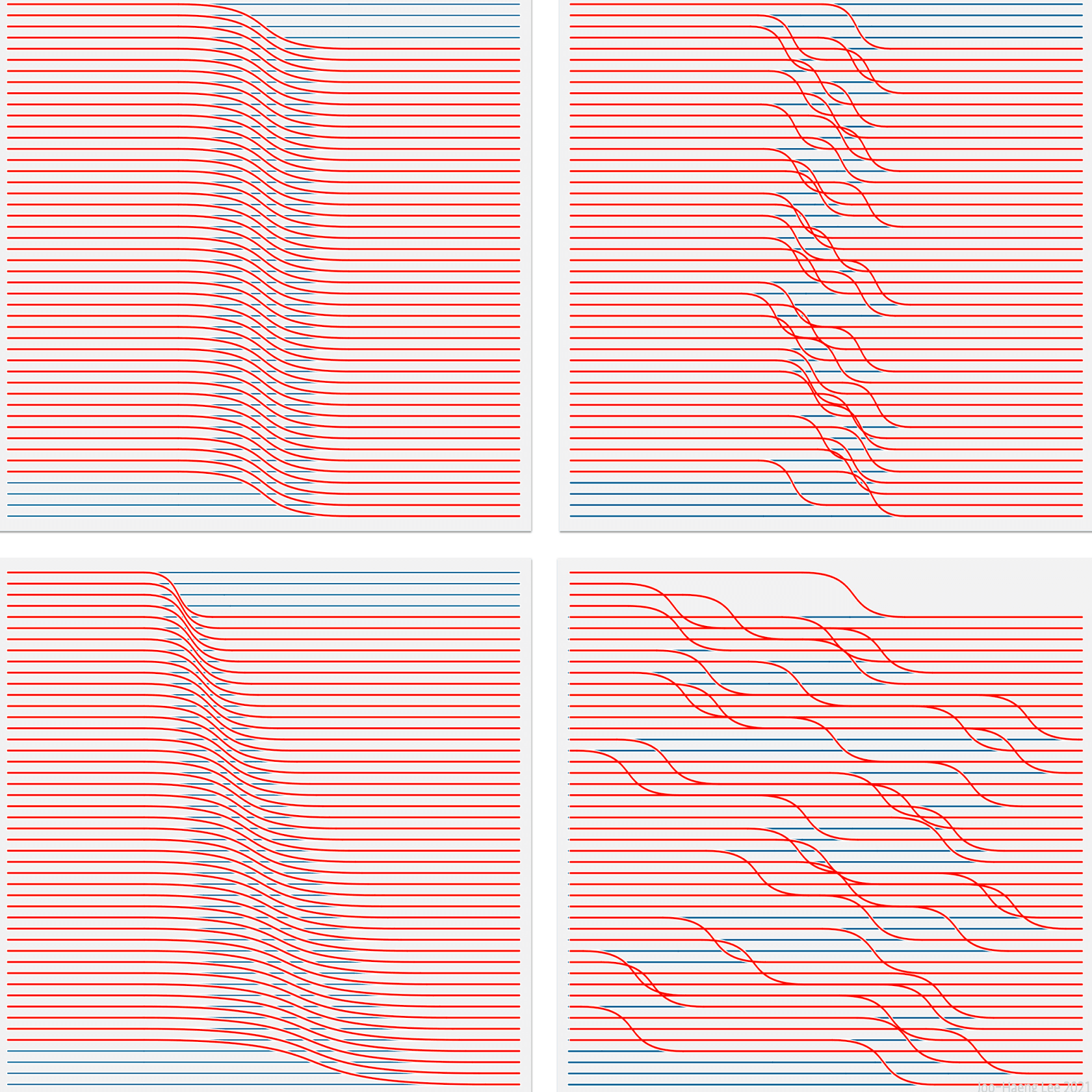 Connected Lines — 4 Streams